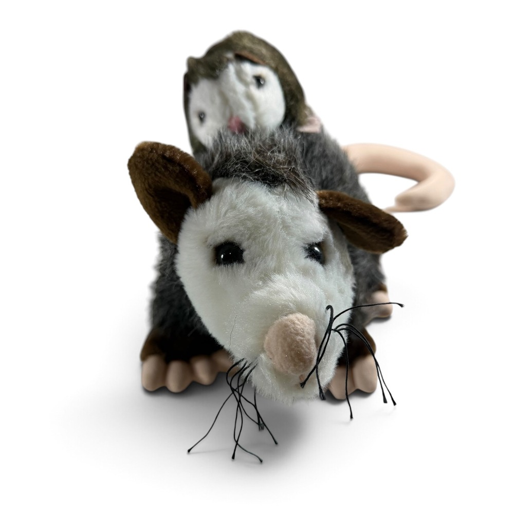 Fiesta Mother Opossum with Baby Plush Stuffed Animal Toy Realistic